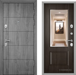 Дверь металлическая внутренняя в дом шпон — шпон